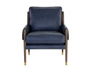 Distressed Brown Cortina Ink Leather Armchair Mauti by Matho Sun, view 6
