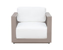 Greige Stinson White Armchair Tavira by Matho Sun, view 2