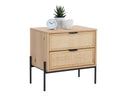 Black Rustic Oak/Natural Nightstand Avida by Matho Sun