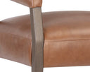 Shalimar Tobacco Leather Lounge Chair Carlyle by Matho Sun, view 6