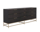 Large Gold Charcoal Grey Dresser Rebel by Matho Sun, view 2