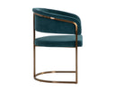 Gold Danny Teal Dining Armchair Marris by Matho Sun, view 3