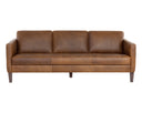 Cognac Leather Sofa Karmelo by Matho Sun, view 2