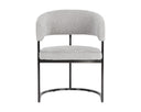 Gunmetal Belfast Heather Grey Dining Armchair Marris by Matho Sun, view 2