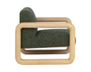 Noah Meadow / Ludlow Dark Olive Leather Lounge Chair Nubo by Matho Sun, view 3