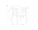 Black Copenhagen White Dining Armchair Sova by Matho Sun, view 8