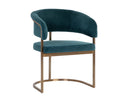 Gold Danny Teal Dining Armchair Marris by Matho Sun