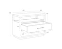 Grey Nightstand Danette by Matho Sun, view 8