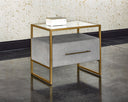 Grey Shagreen Nightstand Venice by Matho Sun, view 4