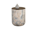 Marble Look Antique Brass End Table Diaz by Matho Sun