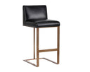 Antique Brass Cantina Black Barstool Dean by Matho Sun, view 2