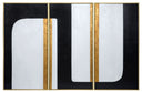 30" X 60" Gold Floater Frame Abstract The Path (Set Of 3) by Matho Sun