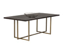 Antique Brass Dark Mango 79" Dining Table Jade by Matho Sun