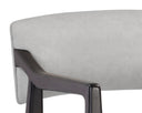 Saloon Light Grey Leather Barstool Keagan by Matho Sun, view 6