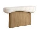 Travertine Look Cream Console Table Oreste by Matho Sun, view 4