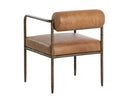Tan Leather Dining Armchair Ajani by Matho Sun, view 4