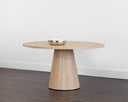 Round Light Oak 54" Dining Table Elina by Matho Sun, view 3