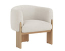 Rustic Oak Dove Cream Lounge Chair Trine by Matho Sun