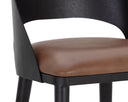 Black Cognac Leather Barstool Dezirae by Matho Sun, view 6