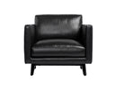 Cortina Black Leather Armchair Rogers by Matho Sun, view 2