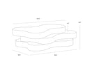 Travertine Look Cream Coffee Table Geddes by Matho Sun, view 8