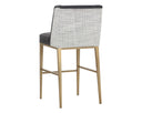 Antique Brass Cantina Black / Vera White Pepper Barstool Joplin by Matho Sun, view 4