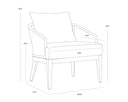 Drift Brown Palazzo Cream Lounge Chair Capri by Matho Sun, view 8