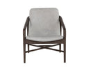 Distressed Brown Saloon Light Grey Leather Lounge Chair Cinelli by Matho Sun, view 2