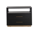 Black Nightstand Danette by Matho Sun, view 4