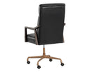 Brown Cortina Black Leather Office Chair Collin by Matho Sun, view 4