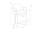 Milliken Cognac Counter Stool Jalen by Matho Sun, view 6