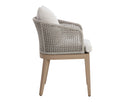 Drift Brown Palazzo Cream Dining Armchair Capri by Matho Sun, view 3