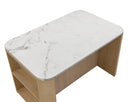 White Marble 62" Kitchen Island Romilly by Matho Sun, view 8