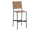 Suede Light Tan Leather Barstool Omari by Matho Sun