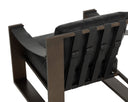 Antique Bronze Charcoal Black Leather Lounge Chair Berke by Matho Sun, view 5