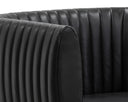 Vintage Black Night Leather Lounge Chair Tryor by Matho Sun, view 6