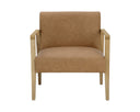 Ludlow Sesame Leather Lounge Chair Earl by Matho Sun, view 2