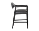 Brentwood Charcoal Leather Counter Stool Keagan by Matho Sun, view 2