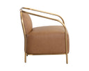 Milliken Cognac Lounge Chair Cicero by Matho Sun, view 5