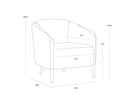 San Remo Winter Cloud / Antonio Charcoal Armchair Sheva by Matho Sun, view 5