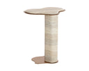 Travertine Look Dune End Table Isola by Matho Sun, view 3
