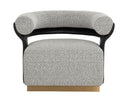 Helios Check Black / Napa Black Lounge Chair Olida Swivel by Matho Sun, view 2