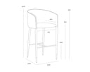 Sparrow Grey / Napa Black Barstool Asher by Matho Sun, view 8
