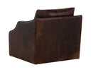 Chocolate Leather Lounge Chair Orwell Swivel by Matho Sun, view 4