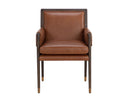 Brown Shalimar Tobacco Leather Dining Armchair Mauti by Matho Sun, view 2