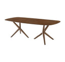 Utah - Modern Walnut and Brown Eco-Leather Dining Chair- Set of 2
