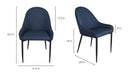 Lapis Dining Chair Dark Blue - Set Of Two