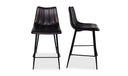 ALIBI COUNTER STOOL MATTE BLACK-SET OF TWO