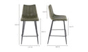 Alibi Counter Stool Dark Green - Set Of Two