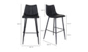 Alibi Bar Stool Matte Black - Set Of Two